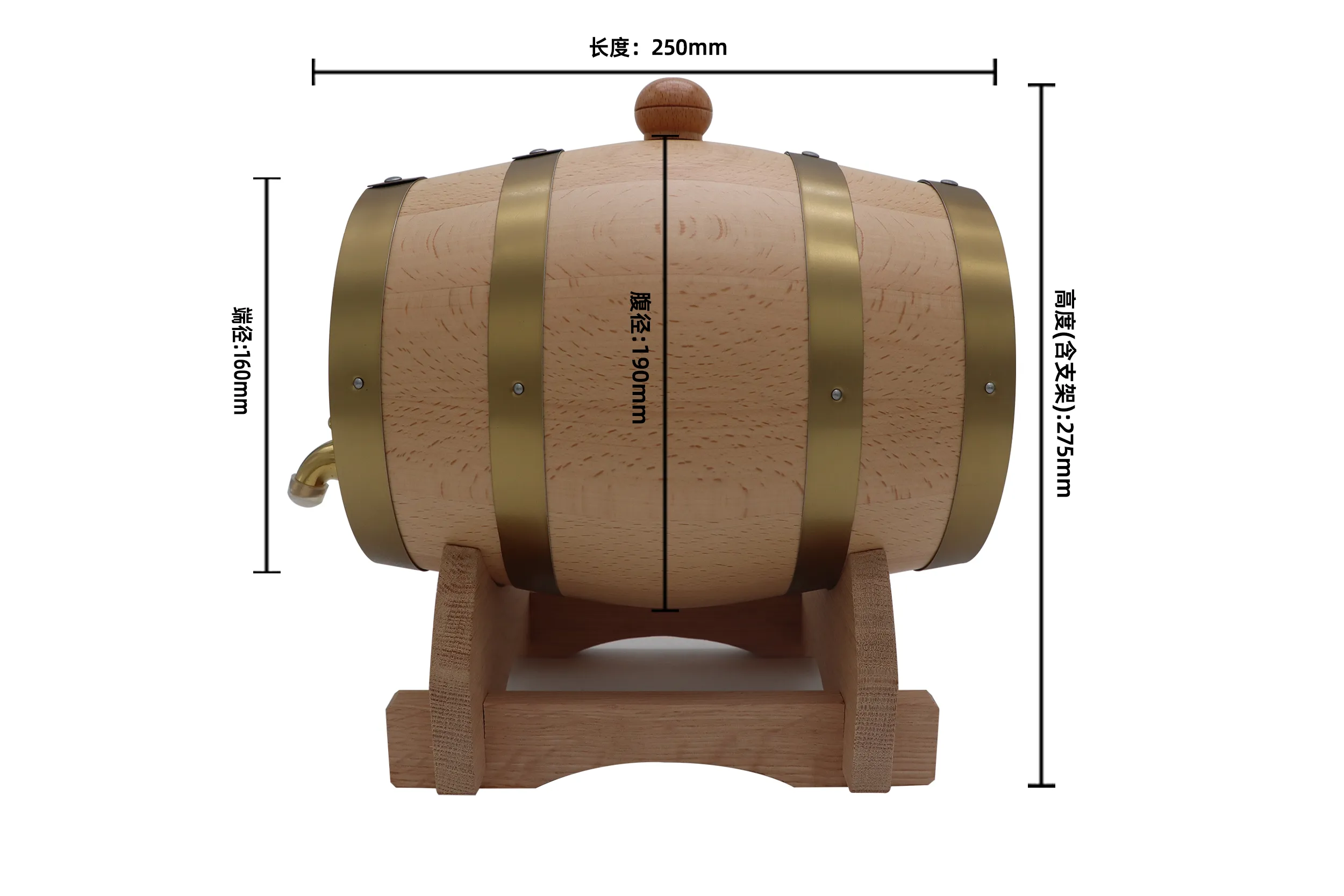 3L 原木色内胆桶